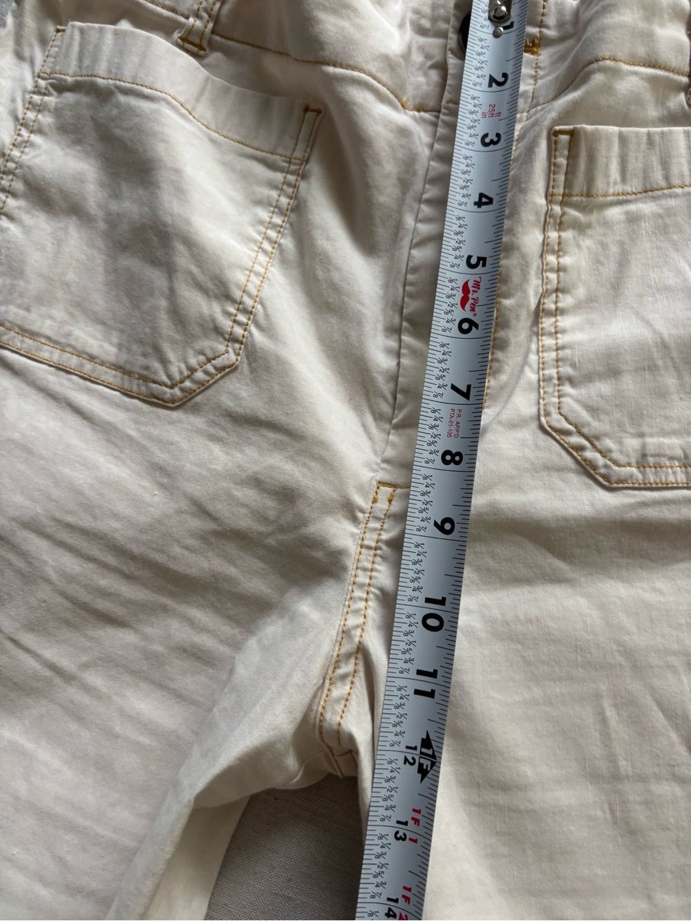 Anthropologie Maeve Colette High Rise Wide Leg Cropped Pants Ivory Size 29 - Picture 8 of 10